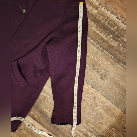 Alfred Dunner purple wool trench coat Size 18 - Picture 7 of 12